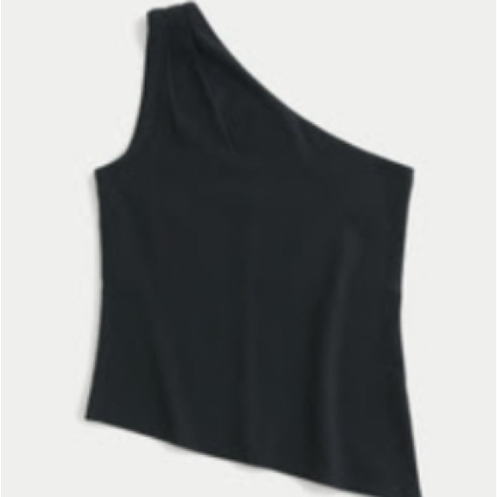 Hollister Black One-Shoulder Tank Top